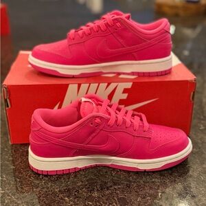 NEW - Nike Women's Hyper Pink Low Dunk Sneakers